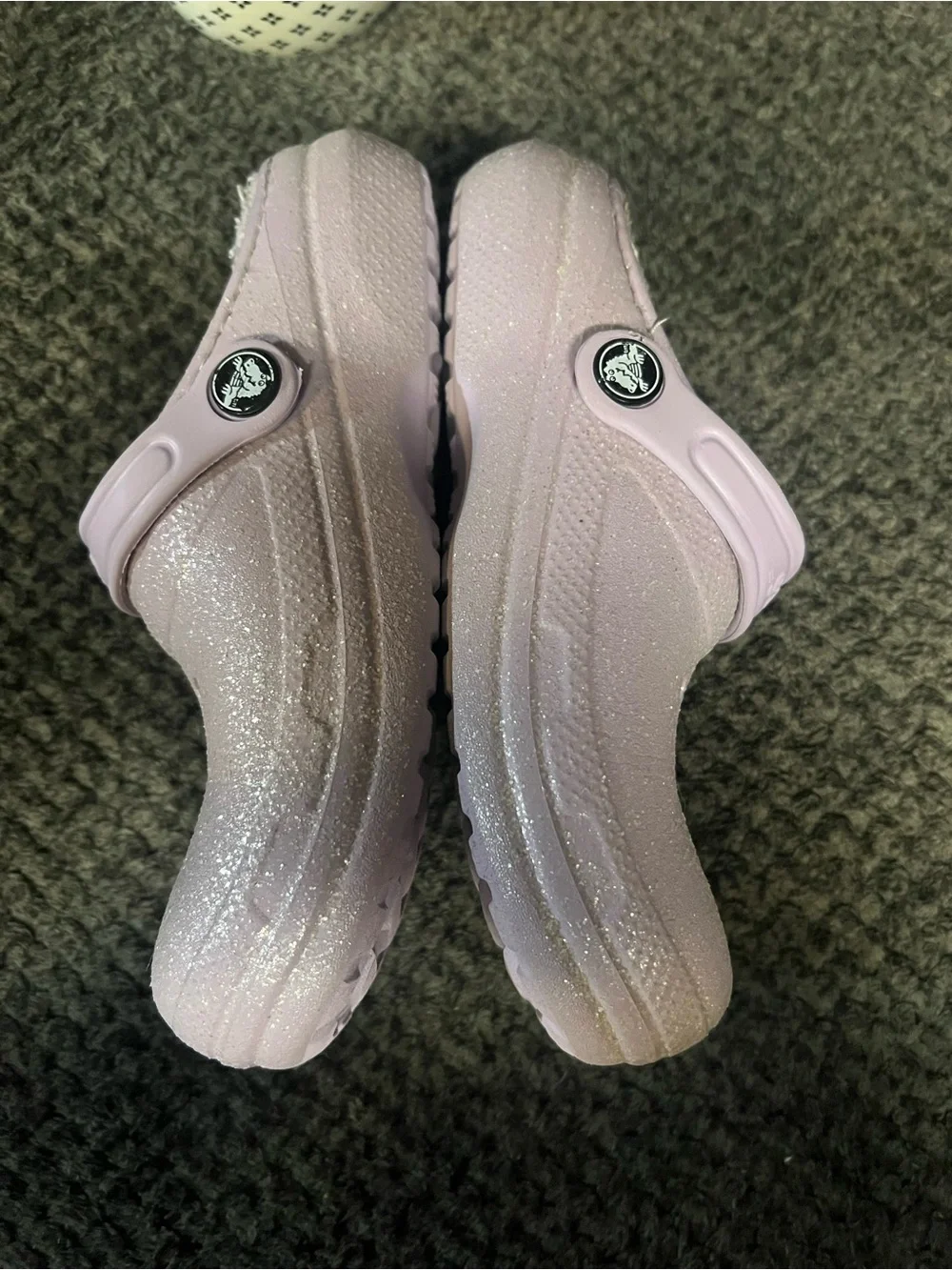 Kids Light Pink Glitter Clog Shoes with Soft Lining